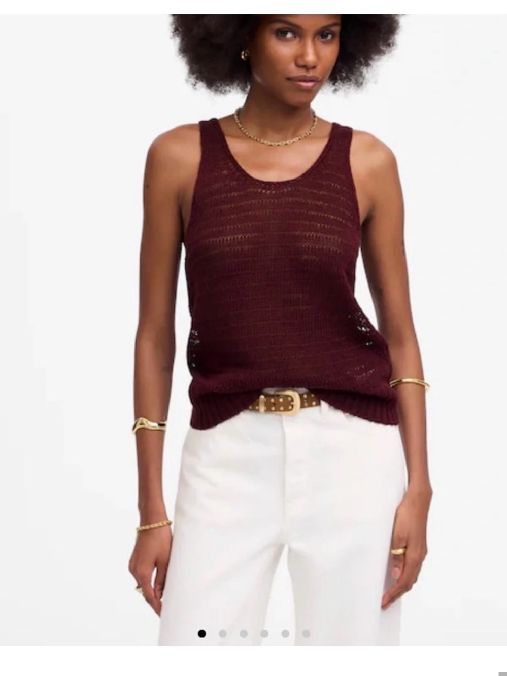Madewell linen sweater tank